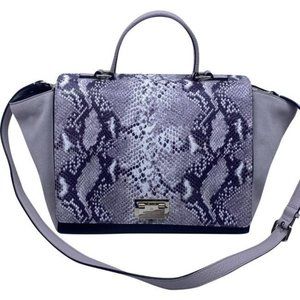 Kate Spade Snakeskin Print Handbag Blackgray Leather Shoulder Bag